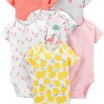Simple Joys by Carter's Baby Girls' Short-Sleeve Bodysuit, Pack of 6